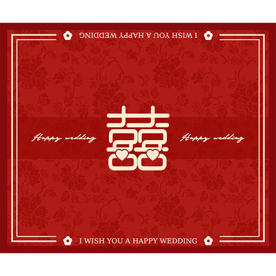 红色高端婚房楼梯地垫别墅