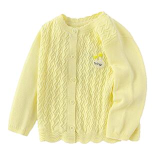 巴拉巴拉女童针织开衫小童宝宝毛衣儿童毛衫外套2025秋冬新款童装