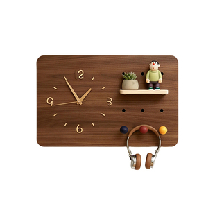 造木语 电表箱装饰画带钟表高级感电箱挂画置物架电表箱盒遮挡