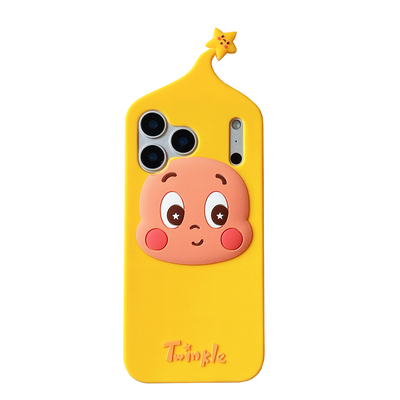 星星人苹果手机壳同款手绳全包边