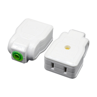 奥格公母对插电源插头插座连接对接线监控插头纯铜2脚二扁10A