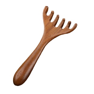 按摩梳子女士家用檀木按摩头皮经络梳刮痧神器养生拨筋棒头疗木梳