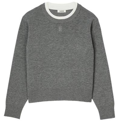 SANDRO假两件马甲宽松针织上衣