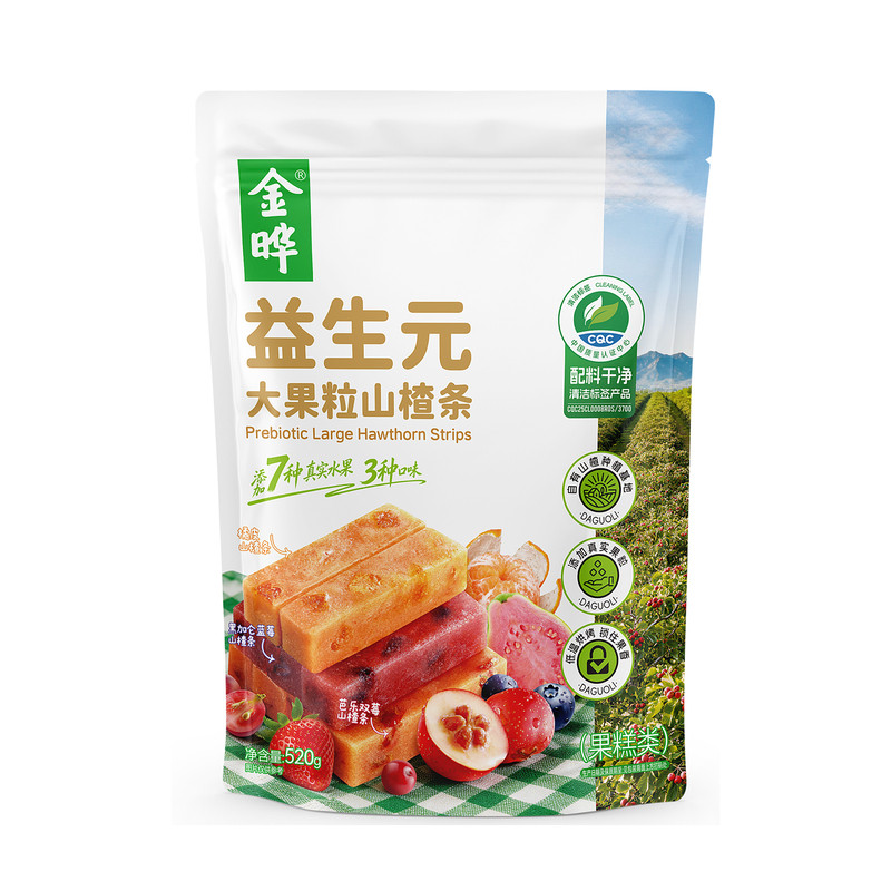 金晔益生元大果粒山楂条3种口味