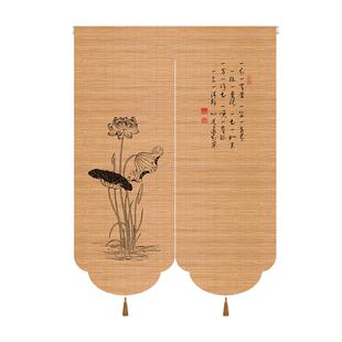 新中式竹帘过道门帘隔断帘厨房遮挡帘卷拉式卷帘四季通用门口挂帘