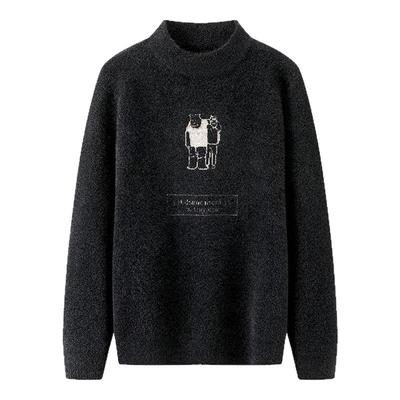 AB 2025秋冬时尚男士帅舒适修身半高领男款针织衫