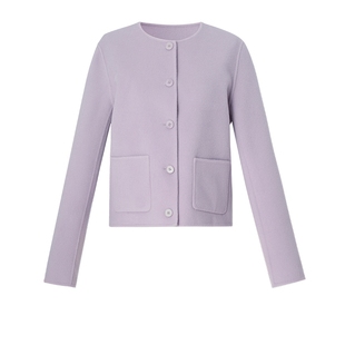 歌莉娅全羊毛短款大衣女秋冬2025新款小个子双面呢外套1ECL6E0NB