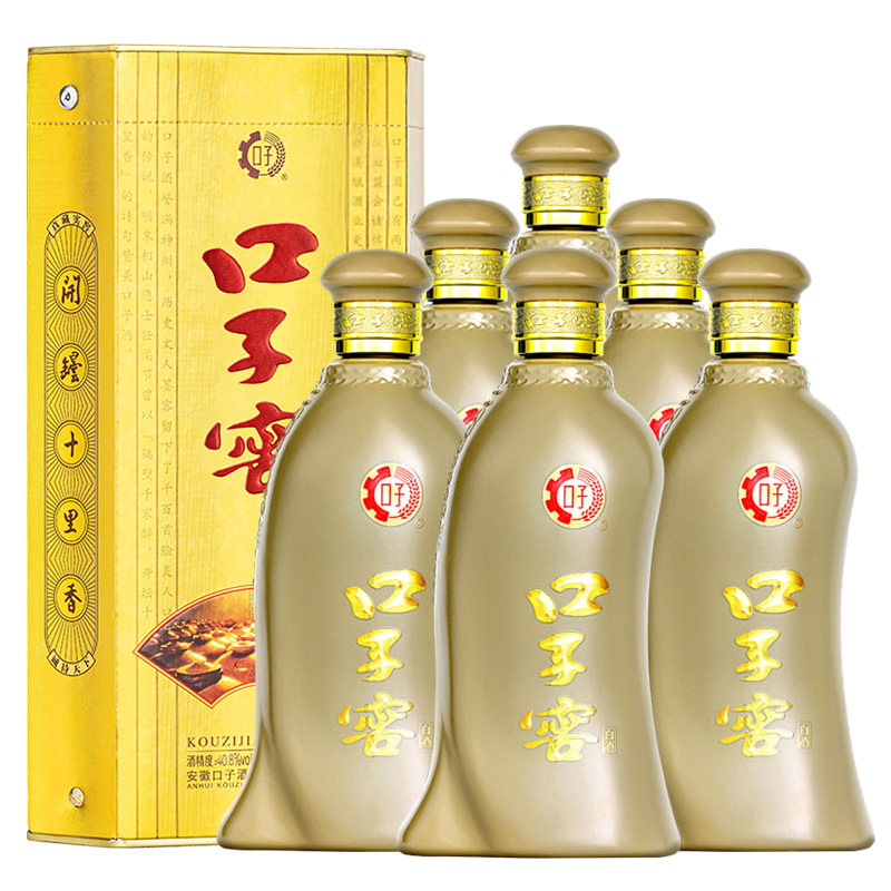 口子窖5年型白酒40.8度400mL*6瓶