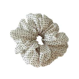 松弛感法式波点大肠发圈头绳女大号蓬松云朵皮筋洋气简约马尾发绳