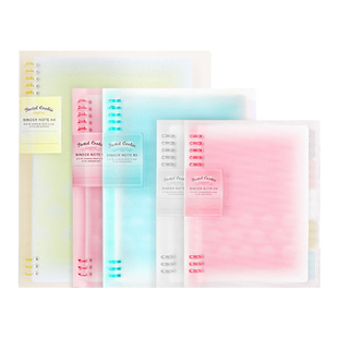 【自营】日本KOKUYO国誉活页本淡彩曲奇笔记本Noritake联名款线圈可拆卸扣环外壳分类错题A5活页夹B5柔光文具