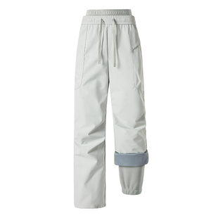 稻草人冲锋裤女三合一秋冬防水防风登山运动工装裤加绒加厚滑雪裤