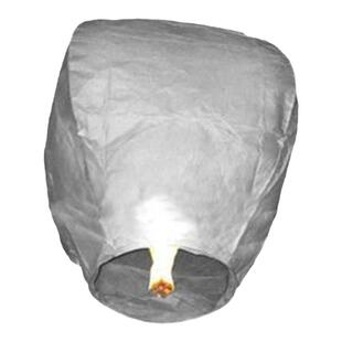 白色孔明灯孔明灯安全型许愿灯个性创意浪漫爱情天灯阻燃大号包邮