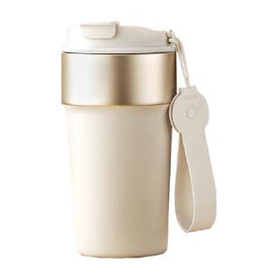 咖啡杯保温杯子随行杯316不锈钢男女便携水杯带吸管精致保温保冷