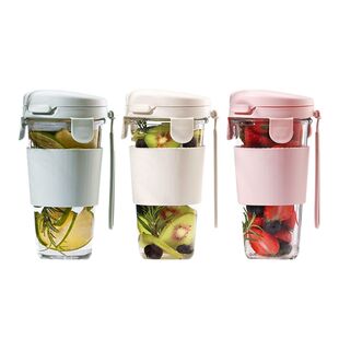 象普加厚玻璃杯大容量水杯子茶水分离新款办公室泡茶杯外带便携