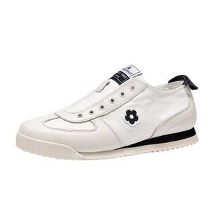 梦特娇休闲小白鞋阿甘男鞋一脚蹬透气运动鞋春季帆布板鞋薄款布鞋