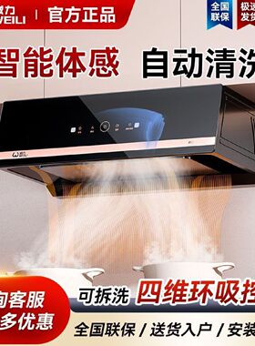 威力抽油烟机家用厨房大吸力老式小型吸油烟机顶吸式出租房抽烟机