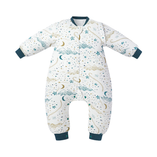 Nest Designs婴儿睡袋轻芯夹棉秋冬款儿童宝宝男女分腿保暖防踢被