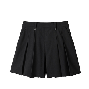 【自在裤裙】MSLAN春夏通勤职场双色打枣工字褶凉感裤裙MFCE6902