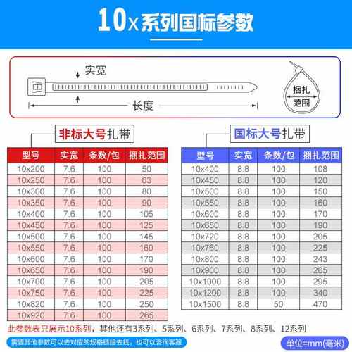供应自锁式扎带350mm扎带塑料外贸带线10x350mm带扎7.6*扎尼龙捆