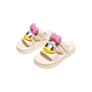 热风厚底沙滩鞋女款2025年夏季新款唐老鸭卡通休闲拖鞋轻便凉鞋子
