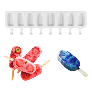 梦龙硅胶雪糕模具8连小号布丁冰激凌冰淇淋模具DIY家用自制冰棒