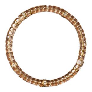 天然黄水晶金发晶药片直切手串女招财转运珠水晶手链正品聚财礼物