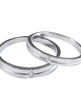 旦早纯银小众设计情侣戒指