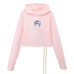 【买一送一】PSYCHOS莎可斯连帽防晒凉感长袖蕾丝镂空小个子上衣