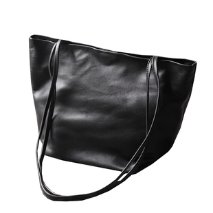 TANG TOWN極简佰搭 苣柔软韧弹真皮羊皮ROW风 大容量单肩包托特包