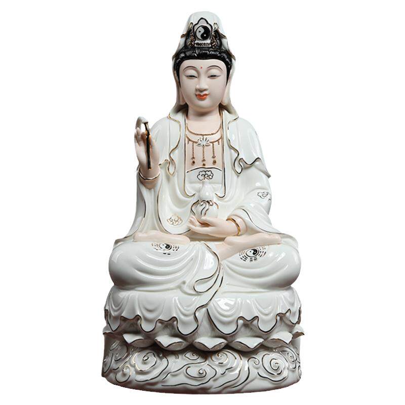 戴玉堂陶瓷摆件慈航真人慈航普渡圆通自在天尊观音菩萨道人神像