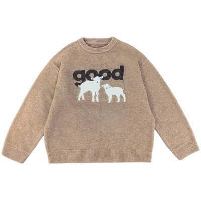 美好商店小羊圆领套头毛衣