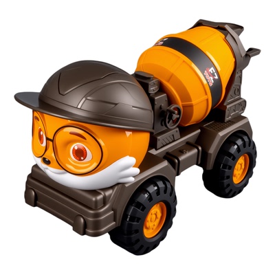 挖掘机推土翻斗工程车男孩挖土