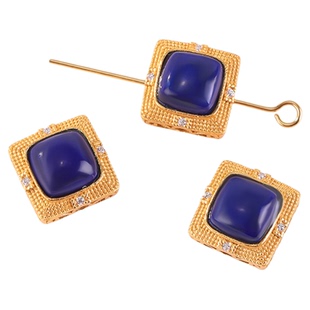 925银镀金青金石散珠古法包金吊坠手串隔珠配珠桶珠diy串珠配件