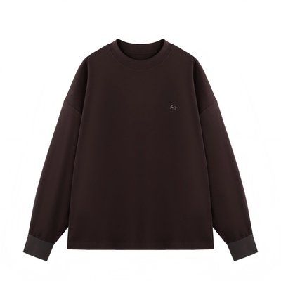 BJHG德绒圆领男士长袖T恤