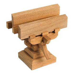 晚峰书屋宋韵四铺作斗拱积木中国古建筑榫卯模型木制玩具益智教具