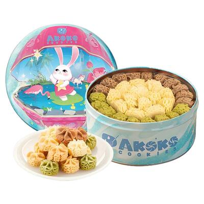 AKOKO黄油小花曲奇饼干礼盒560g