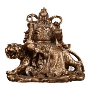 骑虎武财神赵公明摆件家居风水装饰品财神爷佛像小摆设桌面工艺品