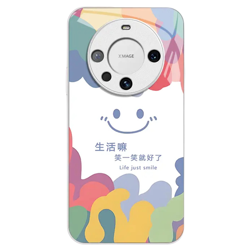 多巴胺笑脸玻璃壳适用华为mate60