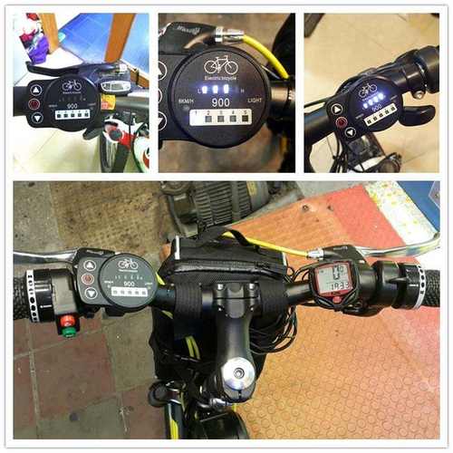 电动车液晶仪表36V 五档助力表电动自行车国标助力PAS配件LED900
