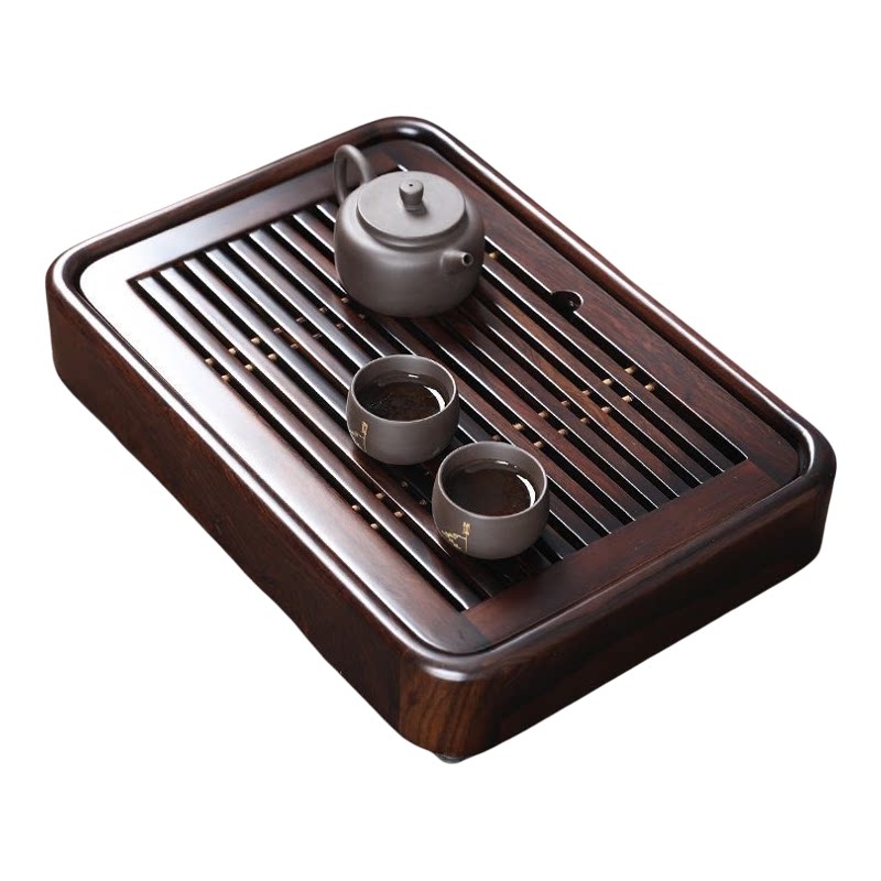 黑檀木茶盘家用茶具托盘小型沥储水式茶海轻奢现代新中式干泡茶台