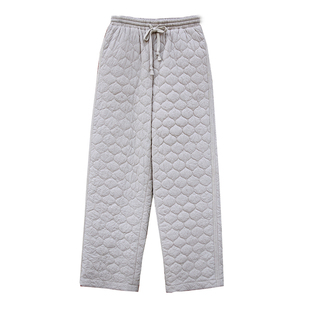 5折【闲时】文艺宽松直筒裤女长裤2025冬季加厚保暖自然腰阔腿裤