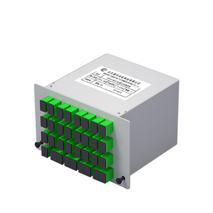 灿都广电插片式分光器SCAPC1分2分4比8分16插卡式1:8有线电视光纤分路器APC斜八度绿头apc广电专用分光器