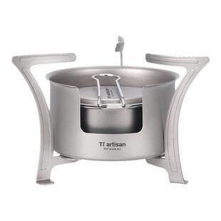 钛工匠户外纯钛柴火炉酒精炉多功能烧烤炉子野营野炊便携纯钛炉具