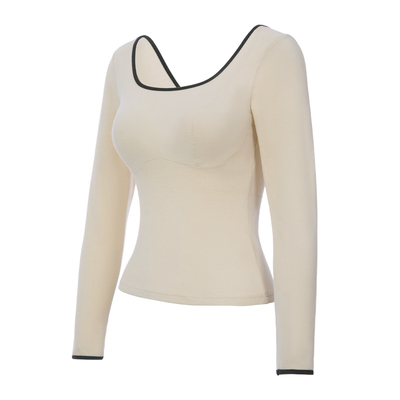 歌力诺发热面料带胸垫保暖肌底衣