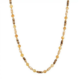 度假风晶莹虎眼天然石串珠项链女时髦高级感轻奢精致项链锁骨链