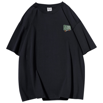 港风高街260g纯棉t恤厚实不透