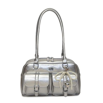 保龄球包包女2026新款时尚波士顿单肩腋下包百搭通勤大容量手提包