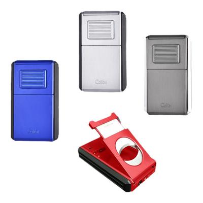 美国COLIBRI科乐比雪茄打火机防风直冲金属机身三火焰带雪茄剪