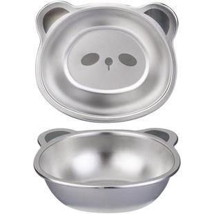 摩登主妇儿童饭碗316L不锈钢碗家用304餐具吃饭餐盘宝宝辅食小碗