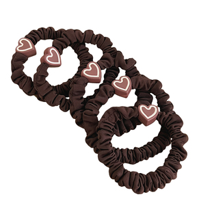 2025年新款爱心发绳女生扎头发橡皮筋高弹力头绳大肠发圈皮套头饰